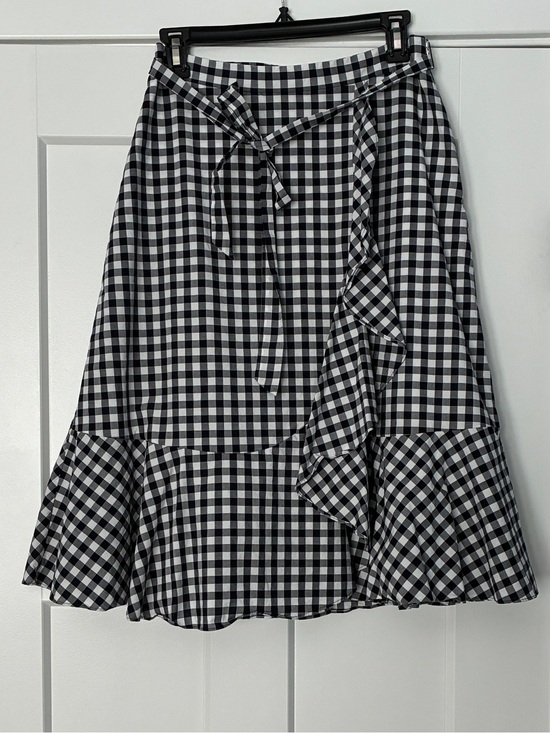 Talbots Dresses & Skirts - Talbots Navy & White Gingham Midi Skirt